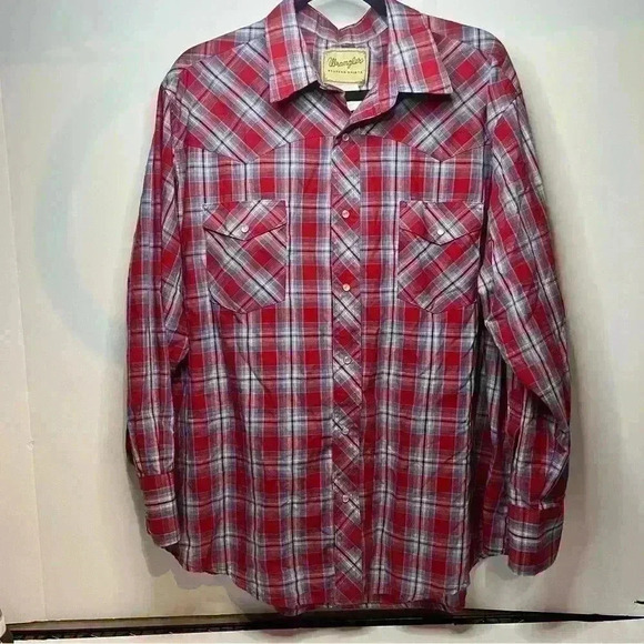 2 wrangler pearlsnap flannels 2XL - Picture 1 of 6